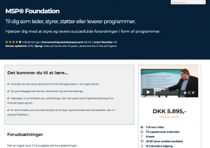 Tag MSP Foundation med dansk video hos Mentorix. Eksamen og andet materiale er på engelsk.